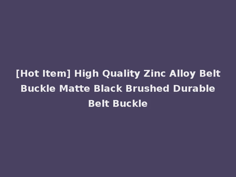 [Hot Item] High Quality Zinc Alloy Belt Buckle Matte Black Brushed Durable Belt Buckle