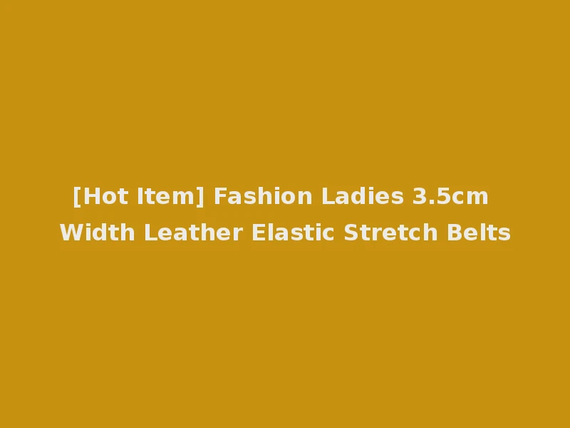 [Hot Item] Fashion Ladies 3.5cm Width Leather Elastic Stretch Belts
