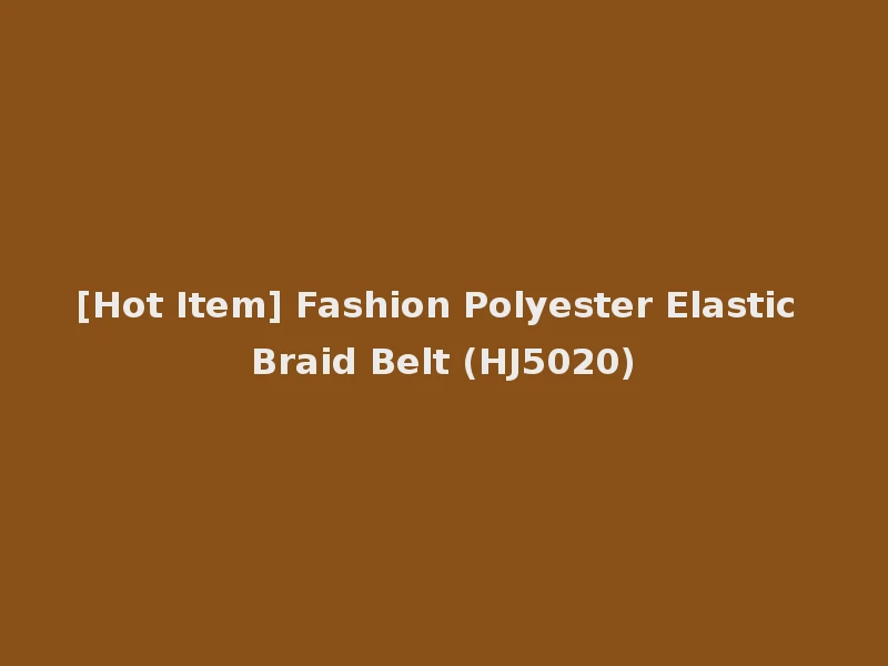 [Hot Item] Fashion Polyester Elastic Braid Belt (HJ5020)