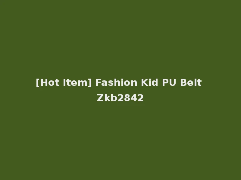 [Hot Item] Fashion Kid PU Belt Zkb2842