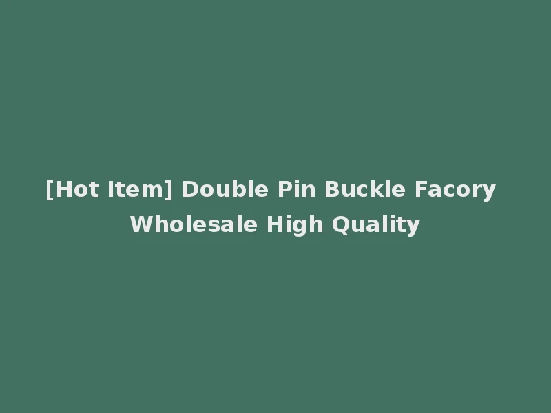 [Hot Item] Double Pin Buckle Facory Wholesale High Quality