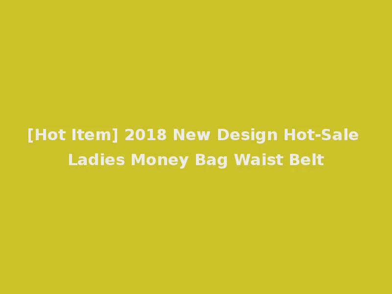 [Hot Item] 2018 New Design Hot-Sale Ladies Money Bag Waist Belt