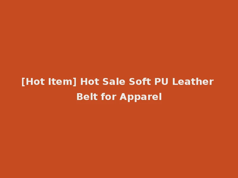 [Hot Item] Hot Sale Soft PU Leather Belt for Apparel