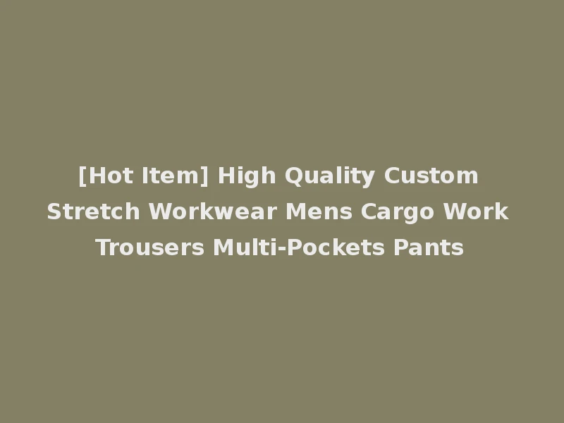 [Hot Item] High Quality Custom Stretch Workwear Mens Cargo Work Trousers Multi-Pockets Pants