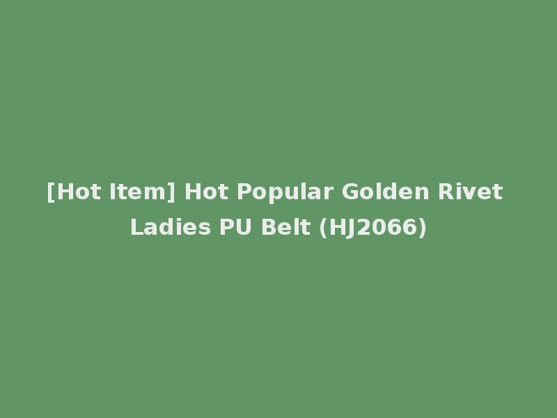 [Hot Item] Hot Popular Golden Rivet Ladies PU Belt (HJ2066)