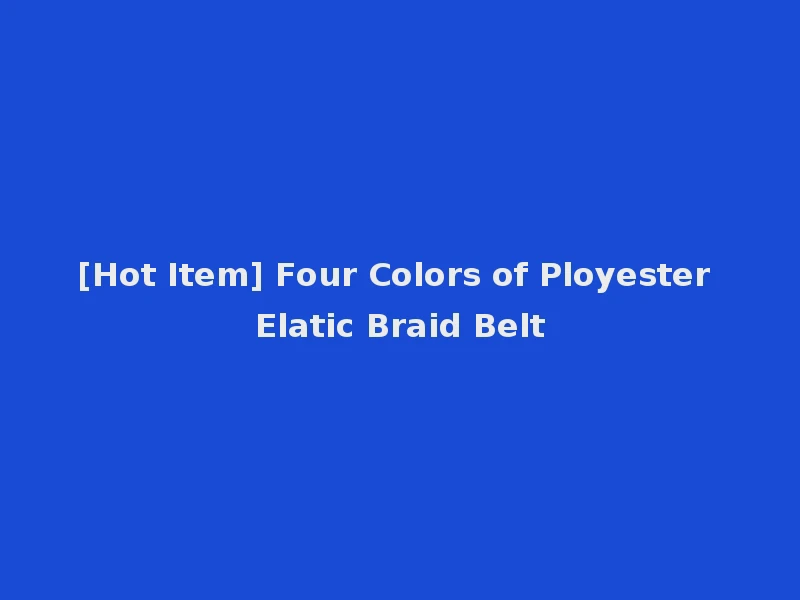 [Hot Item] Four Colors of Ployester Elatic Braid Belt