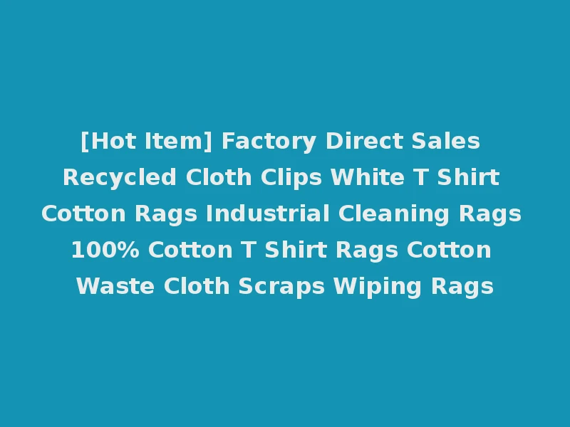[Hot Item] Factory Direct Sales Recycled Cloth Clips White T Shirt Cotton Rags Industrial Cleaning Rags 100% Cotton T Shirt Rags Cotton Waste Cloth Scraps Wiping Rags
