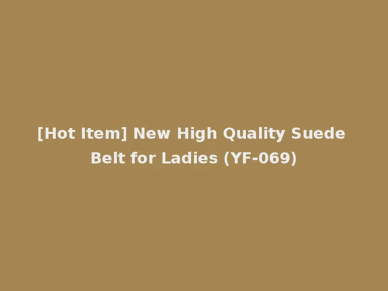 [Hot Item] New High Quality Suede Belt for Ladies (YF-069)