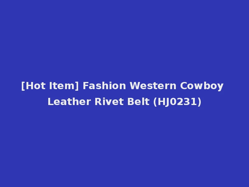 [Hot Item] Fashion Western Cowboy Leather Rivet Belt (HJ0231)