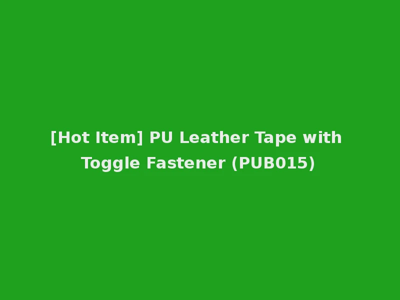 [Hot Item] PU Leather Tape with Toggle Fastener (PUB015)