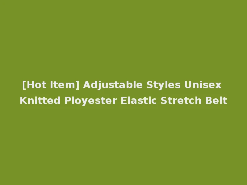 [Hot Item] Adjustable Styles Unisex Knitted Ployester Elastic Stretch Belt