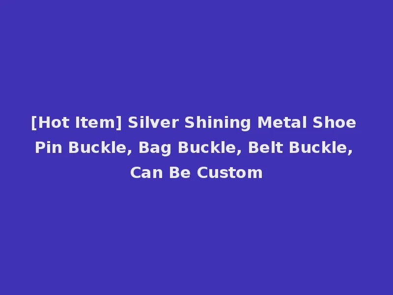 [Hot Item] Silver Shining Metal Shoe Pin Buckle, Bag Buckle, Belt Buckle, Can Be Custom
