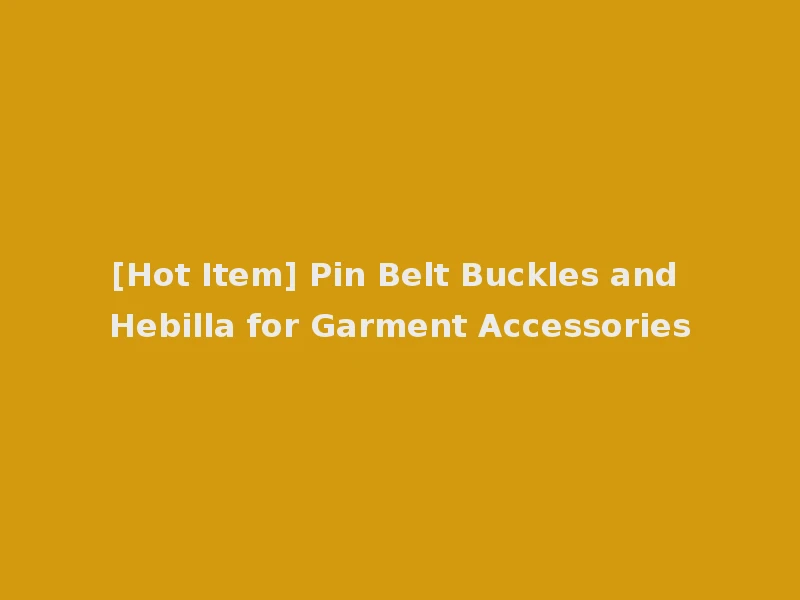 [Hot Item] Pin Belt Buckles and Hebilla for Garment Accessories