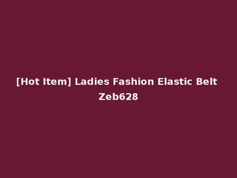 [Hot Item] Ladies Fashion Elastic Belt Zeb628