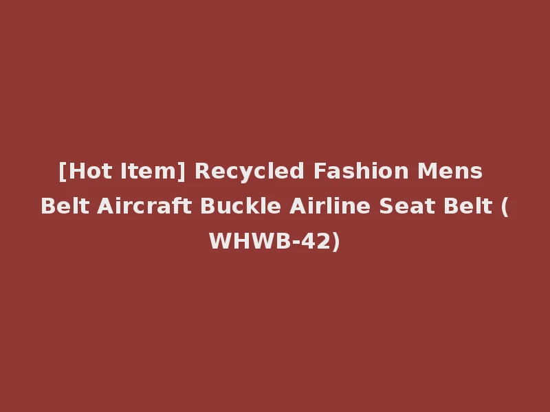[Hot Item] Recycled Fashion Mens Belt Aircraft Buckle Airline Seat Belt (WHWB-42)
