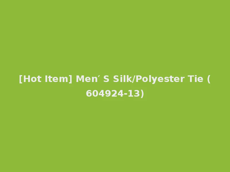[Hot Item] Men′ S Silk/Polyester Tie (604924-13)