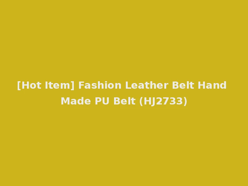 [Hot Item] Fashion Leather Belt Hand Made PU Belt (HJ2733)