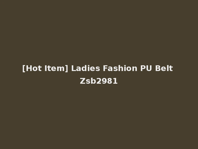 [Hot Item] Ladies Fashion PU Belt Zsb2981