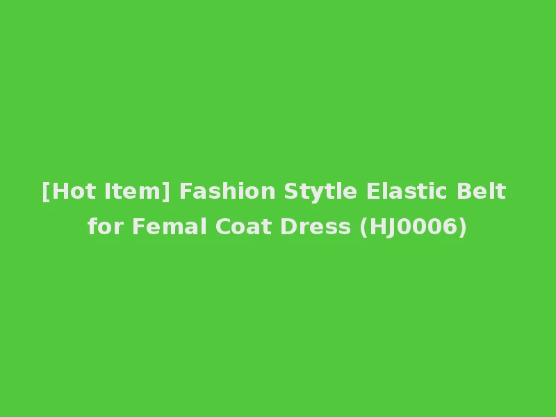 [Hot Item] Fashion Stytle Elastic Belt for Femal Coat Dress (HJ0006)
