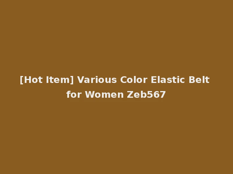 [Hot Item] Various Color Elastic Belt for Women Zeb567
