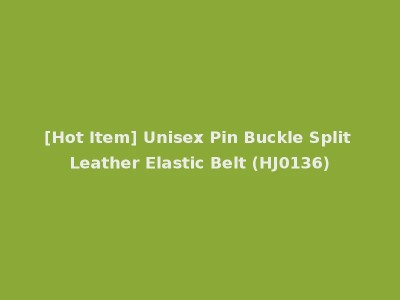 [Hot Item] Unisex Pin Buckle Split Leather Elastic Belt (HJ0136)