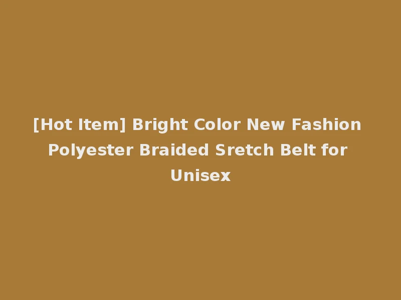 [Hot Item] Bright Color New Fashion Polyester Braided Sretch Belt for Unisex