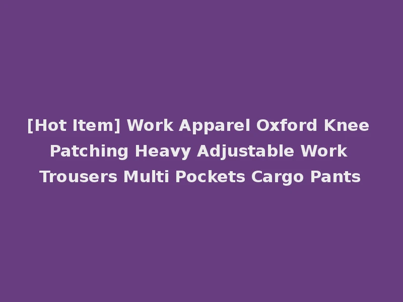 [Hot Item] Work Apparel Oxford Knee Patching Heavy Adjustable Work Trousers Multi Pockets Cargo Pants