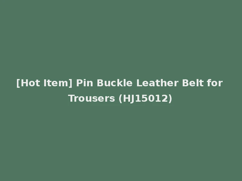 [Hot Item] Pin Buckle Leather Belt for Trousers (HJ15012)