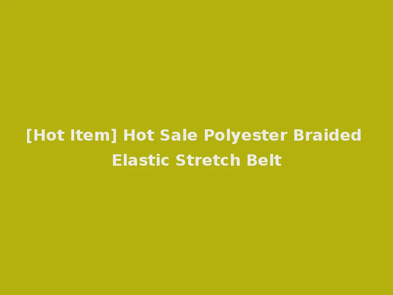 [Hot Item] Hot Sale Polyester Braided Elastic Stretch Belt