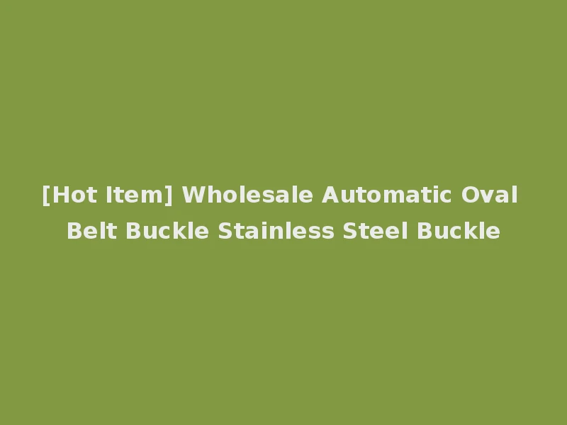 [Hot Item] Wholesale Automatic Oval Belt Buckle Stainless Steel Buckle