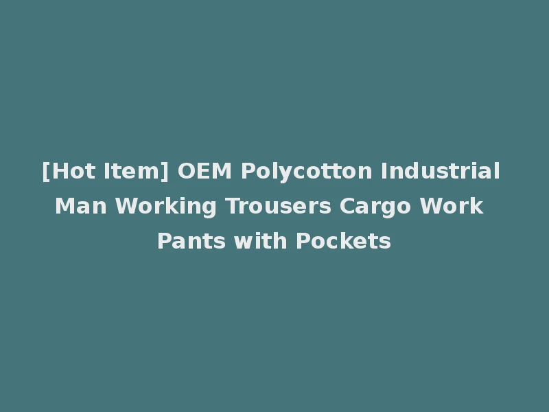 [Hot Item] OEM Polycotton Industrial Man Working Trousers Cargo Work Pants with Pockets