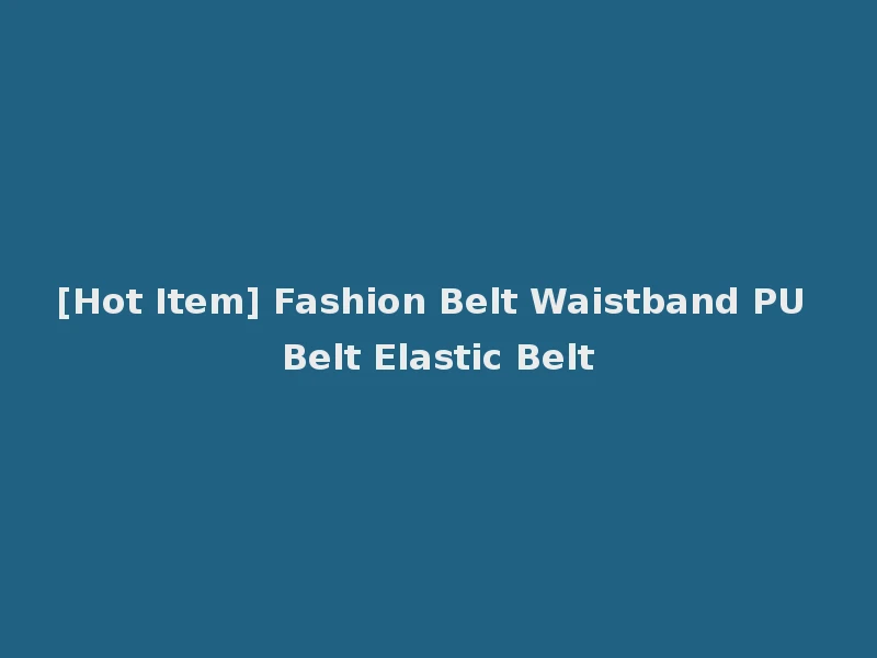 [Hot Item] Fashion Belt Waistband PU Belt Elastic Belt