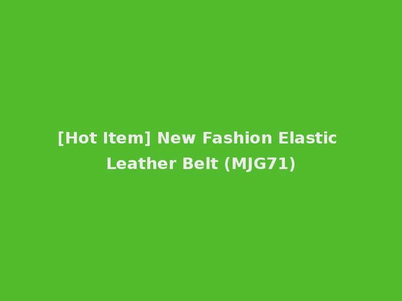 [Hot Item] New Fashion Elastic Leather Belt (MJG71)