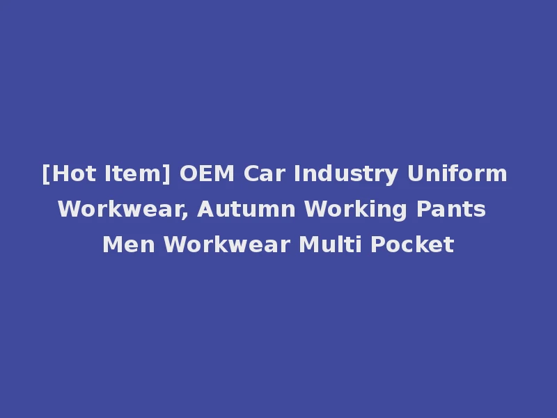 [Hot Item] OEM Car Industry Uniform Workwear, Autumn Working Pants Men Workwear Multi Pocket