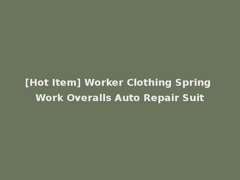 [Hot Item] Worker Clothing Spring Work Overalls Auto Repair Suit