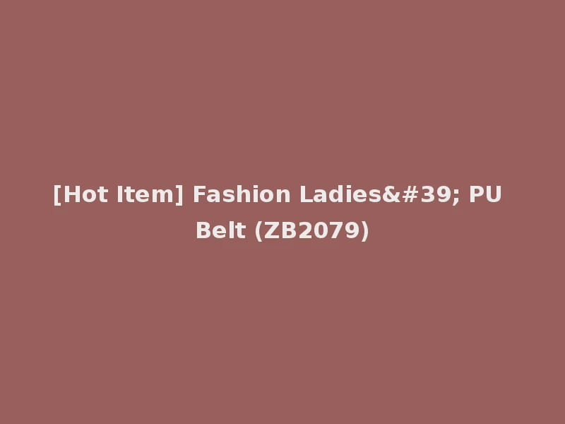 [Hot Item] Fashion Ladies' PU Belt (ZB2079)