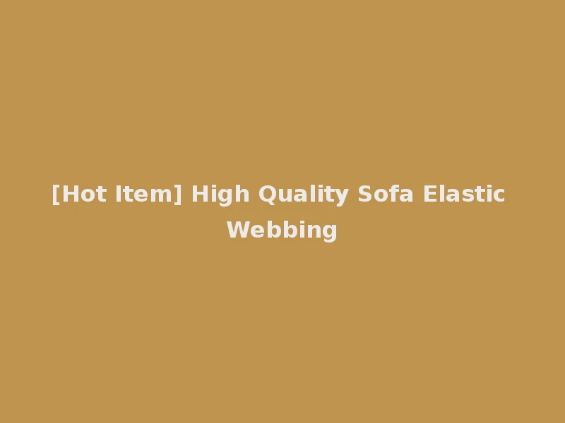 [Hot Item] High Quality Sofa Elastic Webbing