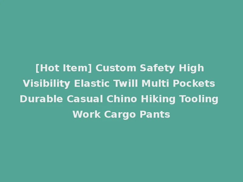 [Hot Item] Custom Safety High Visibility Elastic Twill Multi Pockets Durable Casual Chino Hiking Tooling Work Cargo Pants