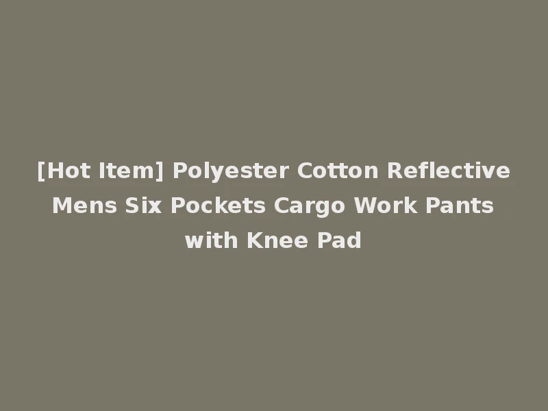 [Hot Item] Polyester Cotton Reflective Mens Six Pockets Cargo Work Pants with Knee Pad