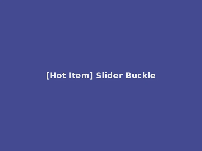 [Hot Item] Slider Buckle