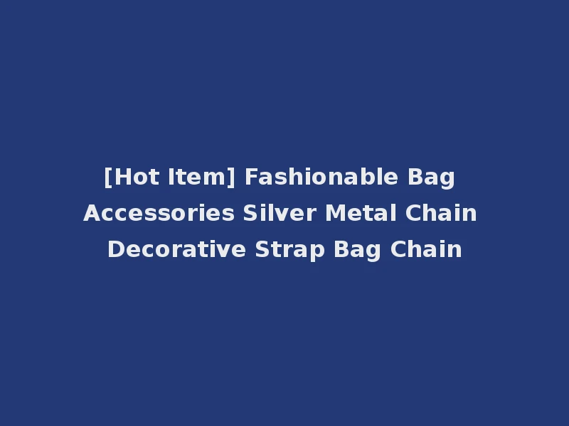 [Hot Item] Fashionable Bag Accessories Silver Metal Chain Decorative Strap Bag Chain