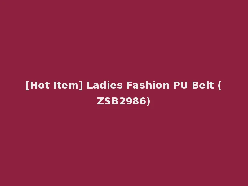 [Hot Item] Ladies Fashion PU Belt (ZSB2986)