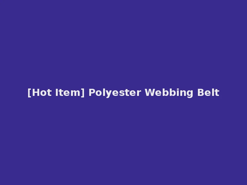 [Hot Item] Polyester Webbing Belt