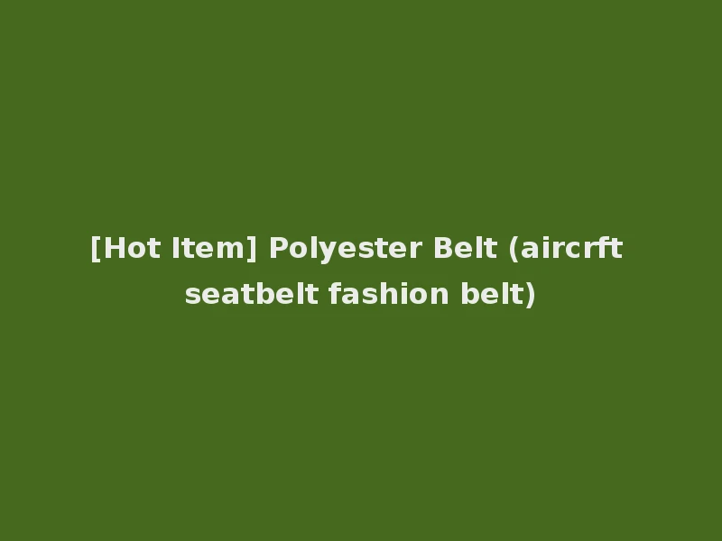 [Hot Item] Polyester Belt (aircrft seatbelt fashion belt)