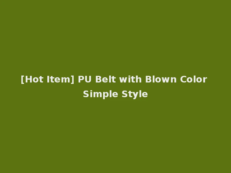 [Hot Item] PU Belt with Blown Color Simple Style