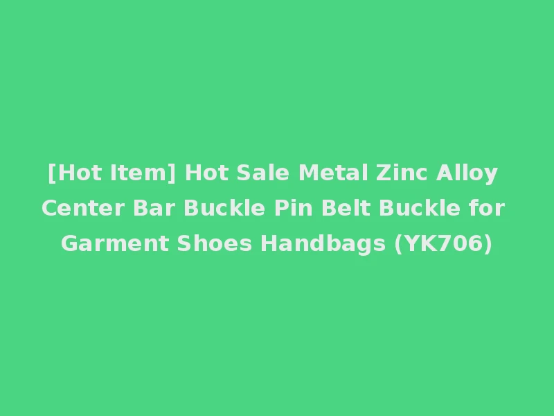 [Hot Item] Hot Sale Metal Zinc Alloy Center Bar Buckle Pin Belt Buckle for Garment Shoes Handbags (YK706)