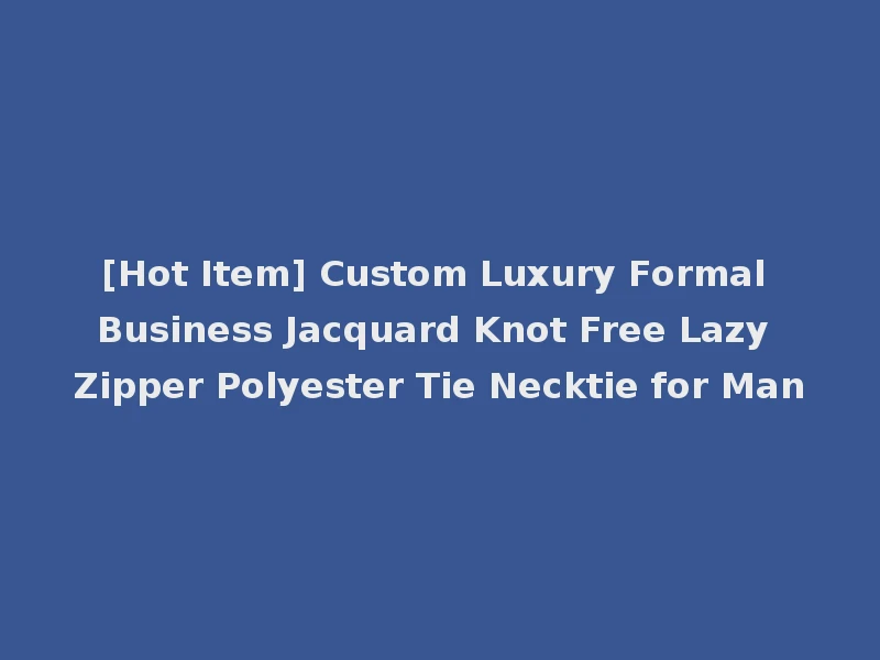 [Hot Item] Custom Luxury Formal Business Jacquard Knot Free Lazy Zipper Polyester Tie Necktie for Man