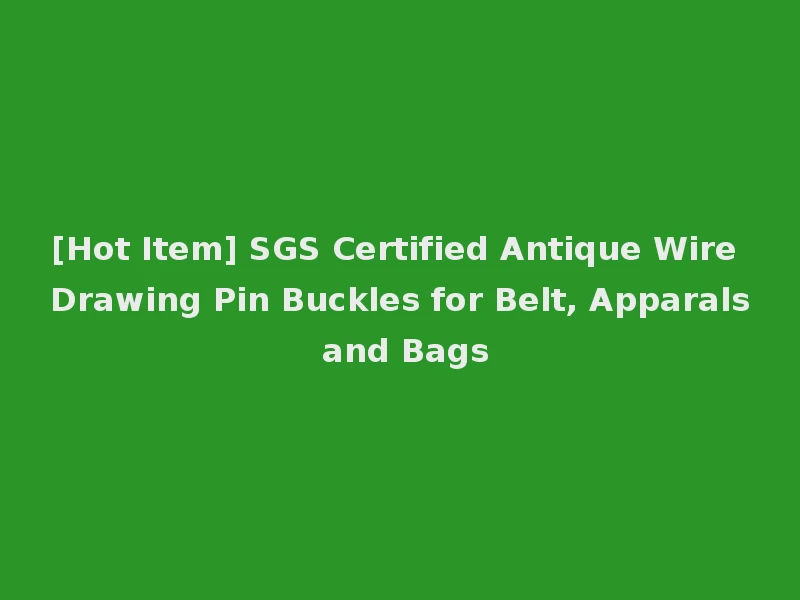 [Hot Item] SGS Certified Antique Wire Drawing Pin Buckles for Belt, Apparals and Bags