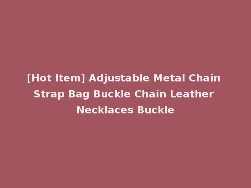 [Hot Item] Adjustable Metal Chain Strap Bag Buckle Chain Leather Necklaces Buckle