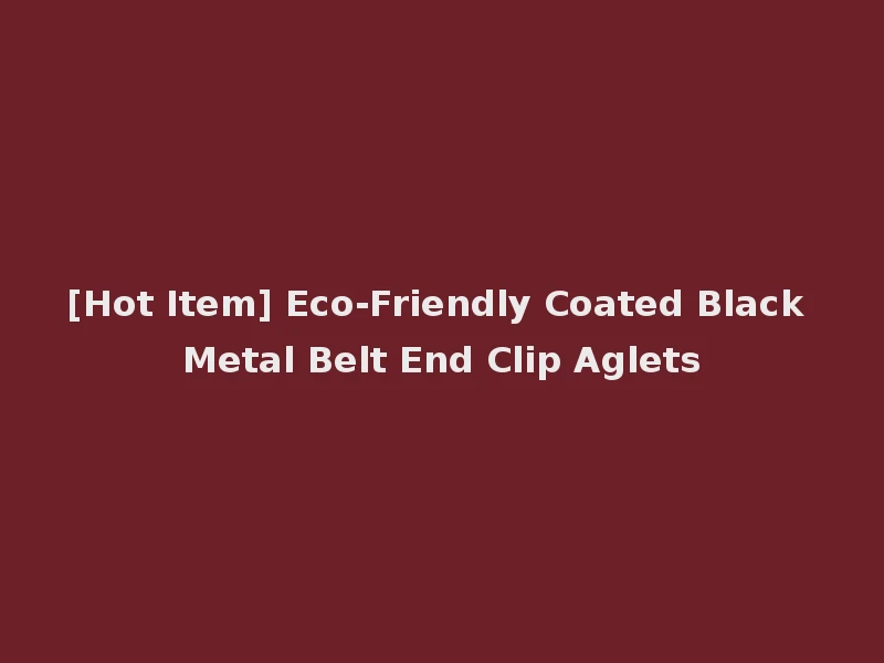 [Hot Item] Eco-Friendly Coated Black Metal Belt End Clip Aglets